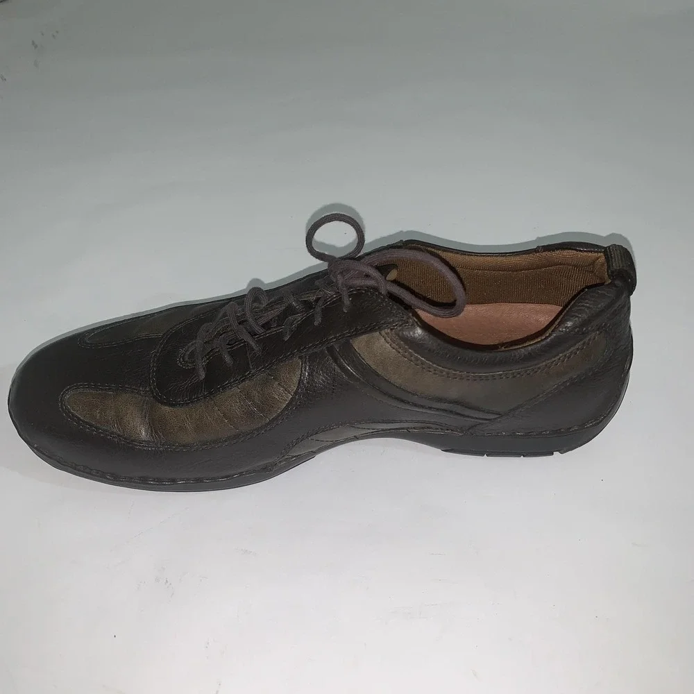 Rockport Shoes Mens Size 10.5 Brown Leather Lace Up Casual Comfort Sneakers
